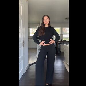 Reformation Tanya Knit Pant in Black